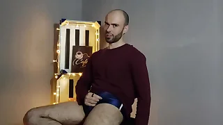 Hairy Gay Whittle Striptease and Cum in the Vintage Studio - LouiFerdi